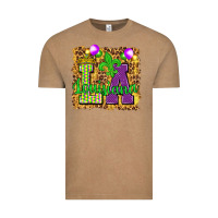 Vintage Coffee Louisiana leopard with balloons Vintage Tee - HowdyJamesFarm