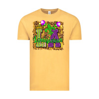 Vintage Mustard Louisiana leopard with balloons Vintage Tee - HowdyJamesFarm