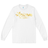 White Azizam Persian Iran Iranian Gift Tala Gold Long Sleeve Tee - minhPixels