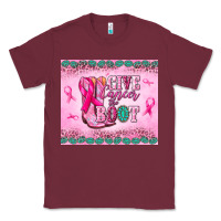 Burgundy Give Cancer the boot Classic Tee - NancyCooperArtShop