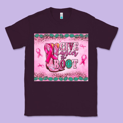 Give Cancer The Boot Classic Tee Designed By Nancycooperartshop