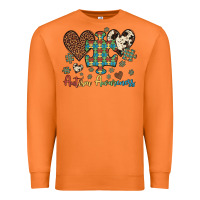 Carrot autism awareness leopard cowhide herts puzzle Premium Sweatshirt - Artiststas