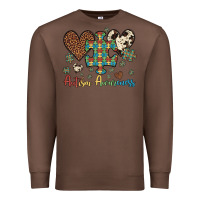 Chestnut autism awareness leopard cowhide herts puzzle Premium Sweatshirt - Artiststas