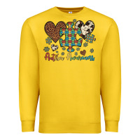 Lemon autism awareness leopard cowhide herts puzzle Premium Sweatshirt - Artiststas