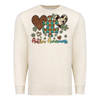 Sandshell autism awareness leopard cowhide herts puzzle Premium Sweatshirt - Artiststas