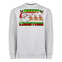 Heather Grey Merry Christmas Heavyweight Sweatshirt - CowhideDigitalArt