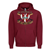 Burgundy all you need is love baseball Zipper Hoodie - CowhideDigitalArt
