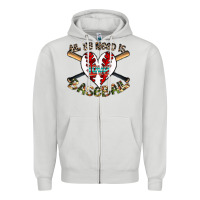 Dove Grey all you need is love baseball Zipper Hoodie - CowhideDigitalArt
