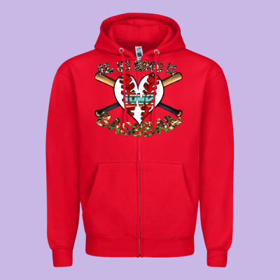 All You Need Is Love Baseball Zipper Hoodie Designed By Cowhidedigitalart