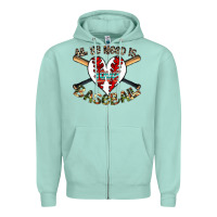 Seafoam all you need is love baseball Zipper Hoodie - CowhideDigitalArt