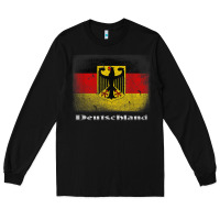 Black Germany German Flag Deutschland Souvenir Gift Alemania Long Sleeve Tee - minhPixels