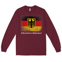 Burgundy Germany German Flag Deutschland Souvenir Gift Alemania Long Sleeve Tee - minhPixels