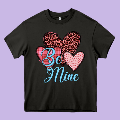 Hearts Be Mine Heavy Core Tee Designed By Jahusdesignshop