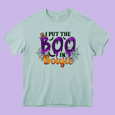 I Put The Boo In Boujie Heavy Core Tee Designed By Racoondesign