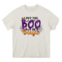 Cream I put the Boo in Boujie Heavy Core Tee - RacoonDesign