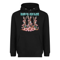 Black happy easter bunny Heavyweight Hoodie - Artiststas