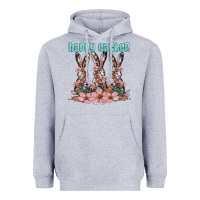 Heather Grey happy easter bunny Heavyweight Hoodie - Artiststas