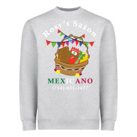 Heather Grey logo for rosys saon mexicano Heavyweight Sweatshirt - CowhideDigitalArt