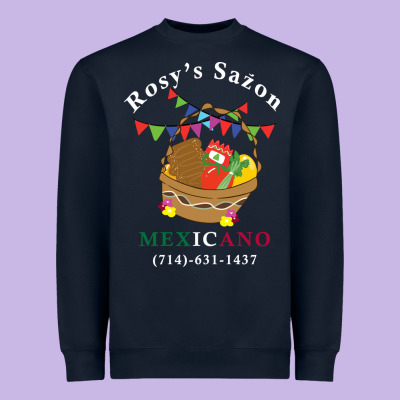 Logo For Rosys Saon Mexicano Heavyweight Sweatshirt Designed By Cowhidedigitalart