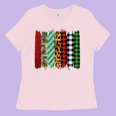 Christmas Brushstrokes Ladies Tee Designed By Bettercallsaul