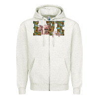 Oatmeal Heather love pig Zipper Hoodie - SublimationCraftShop