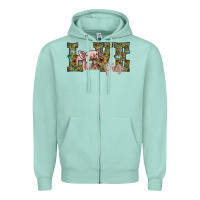 Seafoam love pig Zipper Hoodie - SublimationCraftShop