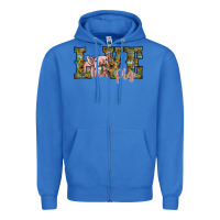 True Royal love pig Zipper Hoodie - SublimationCraftShop