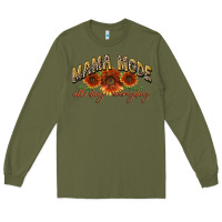 Army Green Mama mode all day everyday Mother's Day Long Sleeve Tee - CowGirlArtShop