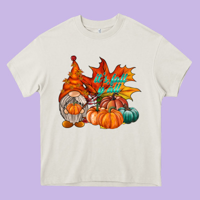 It Is Fall Yall Gnome Heavy Core Tee Designed By Racoondesign