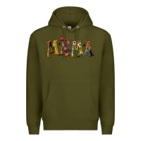 Army Green halloween mama Premium Hoodie - BundleAndBundleShop