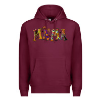 Burgundy halloween mama Premium Hoodie - BundleAndBundleShop