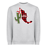 Heather Grey Merry Christmas Heavyweight Sweatshirt - CowhideDigitalArt