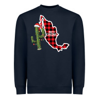 Navy Merry Christmas Heavyweight Sweatshirt - CowhideDigitalArt