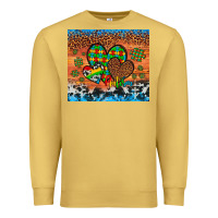 Antique Gold autism awareness hearts leopard cowhide Premium Sweatshirt - Artiststas
