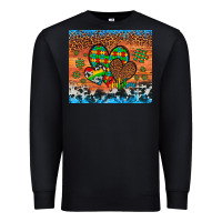 Black autism awareness hearts leopard cowhide Premium Sweatshirt - Artiststas