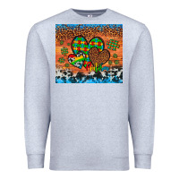 Heather Grey autism awareness hearts leopard cowhide Premium Sweatshirt - Artiststas