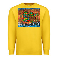 Lemon autism awareness hearts leopard cowhide Premium Sweatshirt - Artiststas