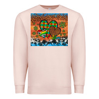 Pale Pink autism awareness hearts leopard cowhide Premium Sweatshirt - Artiststas