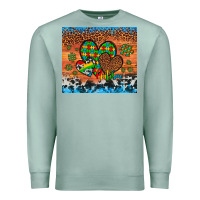 Seafoam autism awareness hearts leopard cowhide Premium Sweatshirt - Artiststas