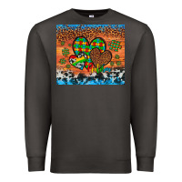 Smoke autism awareness hearts leopard cowhide Premium Sweatshirt - Artiststas