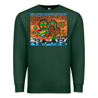 Sports Green autism awareness hearts leopard cowhide Premium Sweatshirt - Artiststas