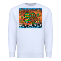 White autism awareness hearts leopard cowhide Premium Sweatshirt - Artiststas