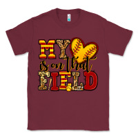 Burgundy my heart is on that field softball Classic Tee - Jasminsmagicworld
