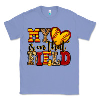 Colony Blue my heart is on that field softball Classic Tee - Jasminsmagicworld