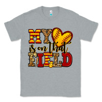 Heather Grey my heart is on that field softball Classic Tee - Jasminsmagicworld