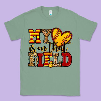 My Heart Is On That Field Softball Classic Tee Designed By Jasminsmagicworld