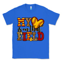 True Royal my heart is on that field softball Classic Tee - Jasminsmagicworld