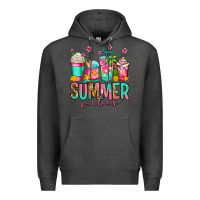 Charcoal Heather summer vibes coffee cups Premium Hoodie - Jasminsmagicworld