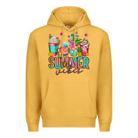 Mustard summer vibes coffee cups Premium Hoodie - Jasminsmagicworld