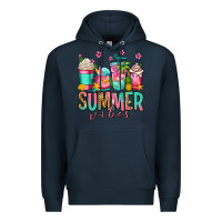 Navy summer vibes coffee cups Premium Hoodie - Jasminsmagicworld